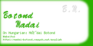 botond madai business card